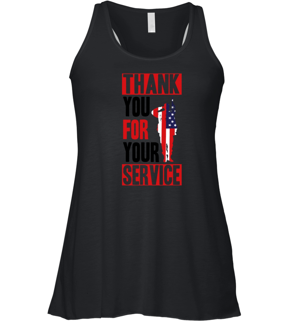 Veterans Day Thank You For Your Service Women's Flowy Tank Top