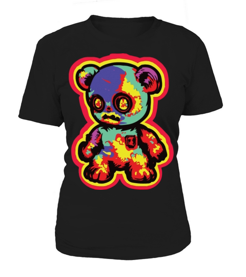 Horror Scary Bear Halloween Jigsaw Bear Women's T-Shirt
