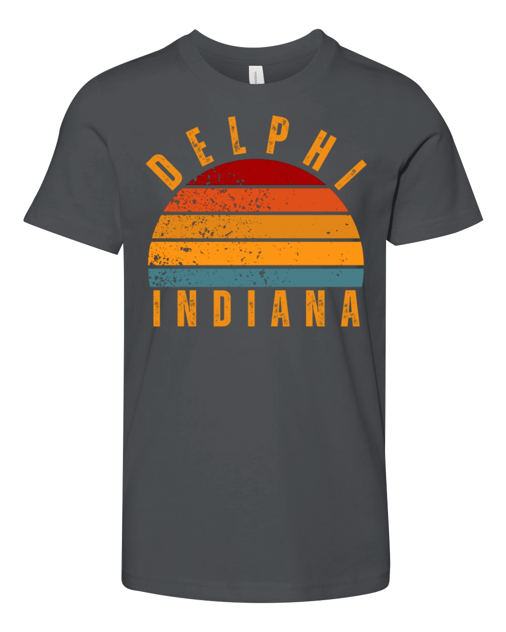 Delphi Indiana Vintage Retro Youth Unisex Jersey Tee
