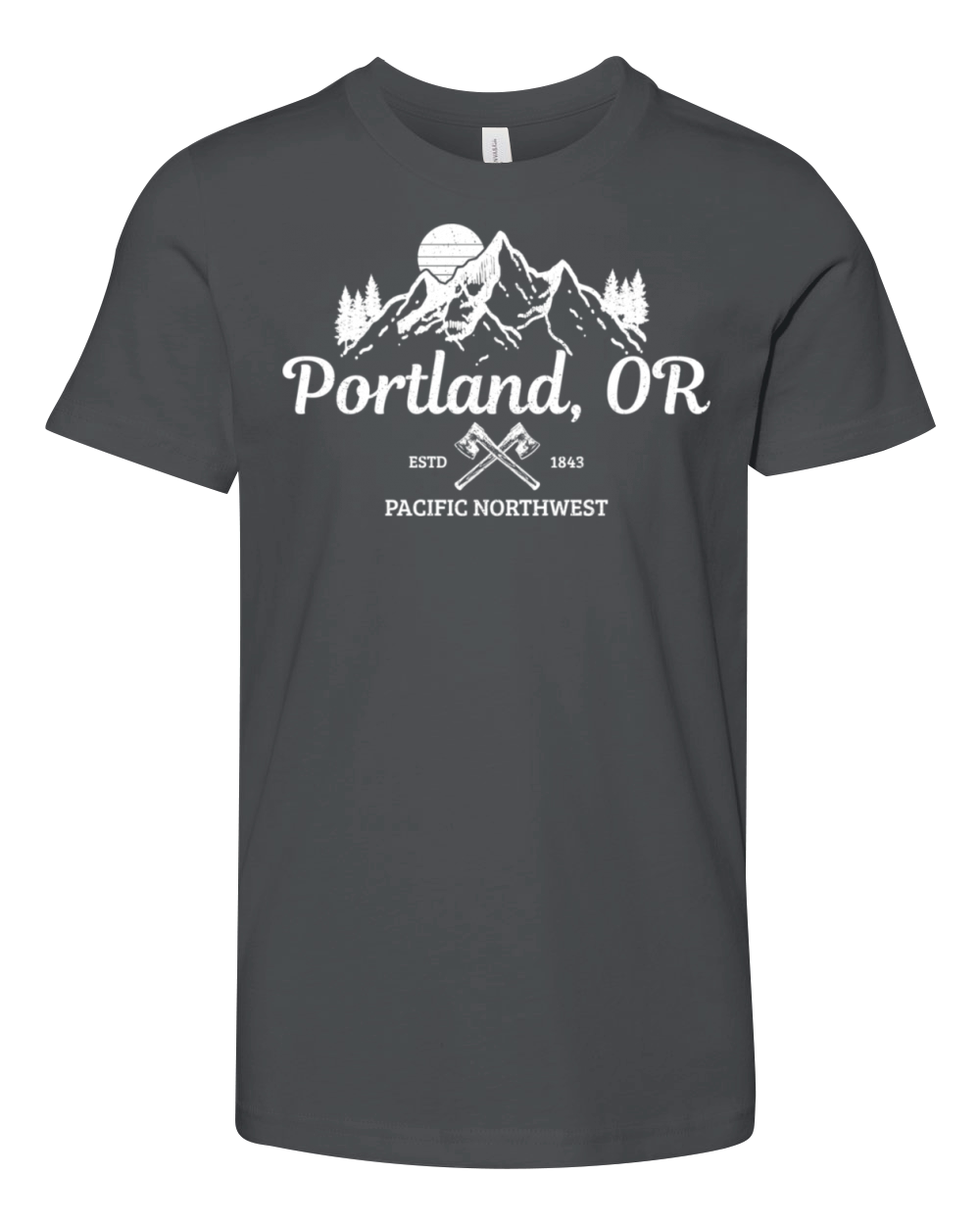 Portland Oregon PNW Pacific Northwest Vintage Youth Unisex Jersey Tee