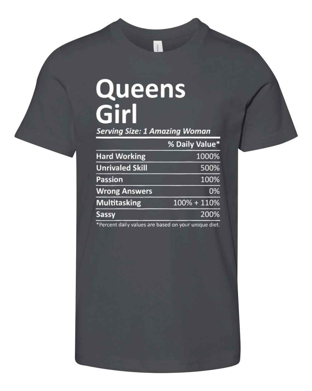 QUEENS GIRL NY NEW YORK Funny City Home Roots USAs Youth Unisex Jersey Tee