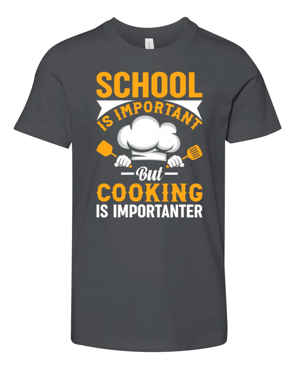 School Is Important But Cooking Is Importanter Foo Youth Unisex Jersey Tee