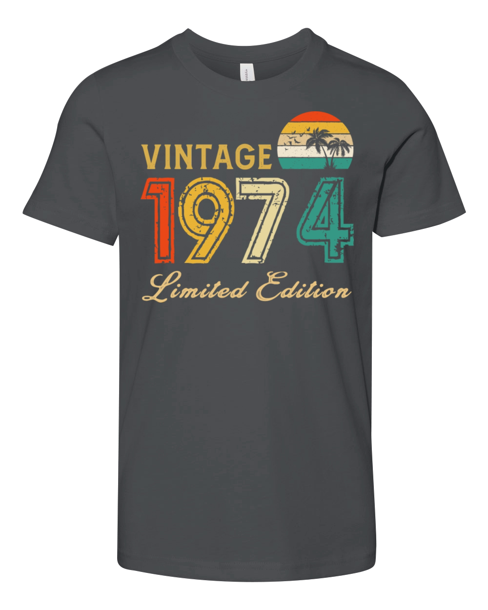 Vintage 1974 Limited Edition Made In 1974 Birthday Youth Unisex Jersey Tee