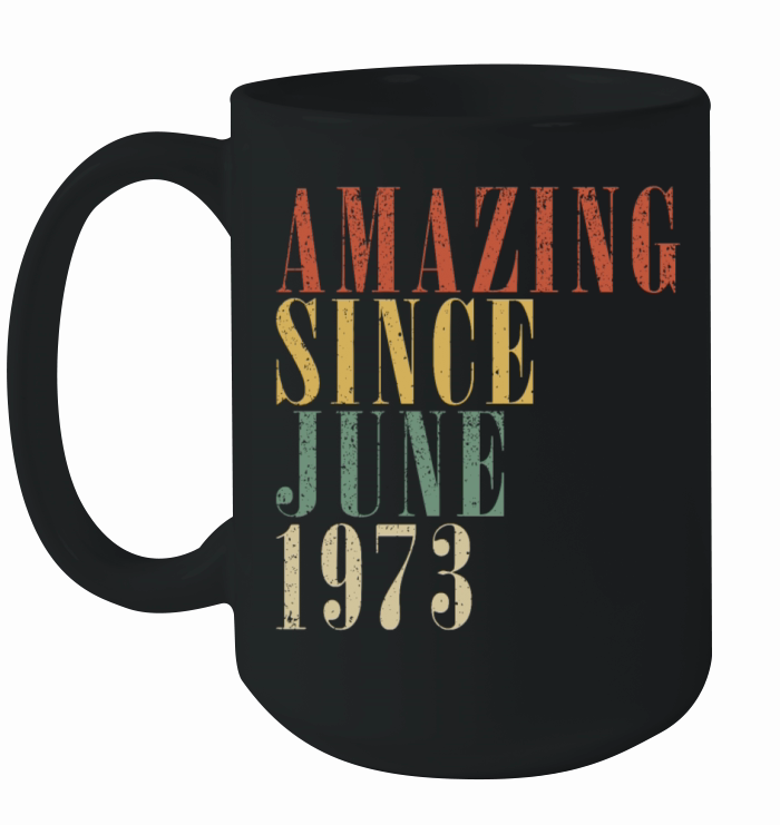 June 1973 Vintage Birthday Gift Ceramic Mug