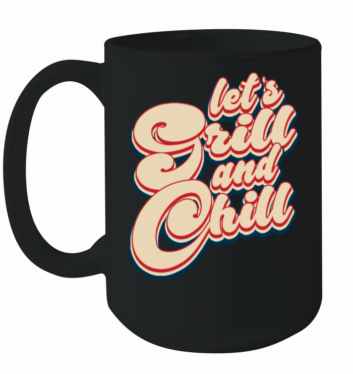 Vintage Classic Lets Grill and Chill Ceramic Mug