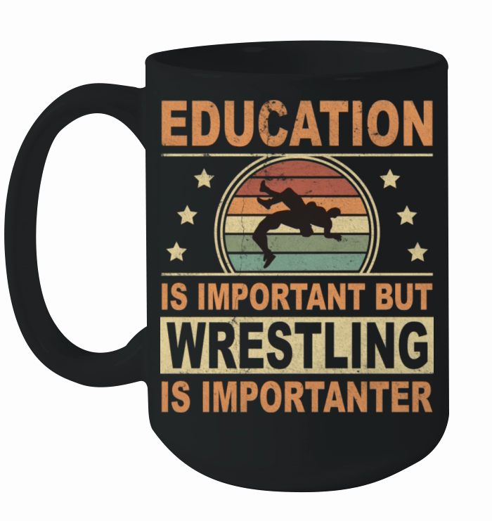 Wrestler Vintage School Important Wrestling More Ceramic Mug