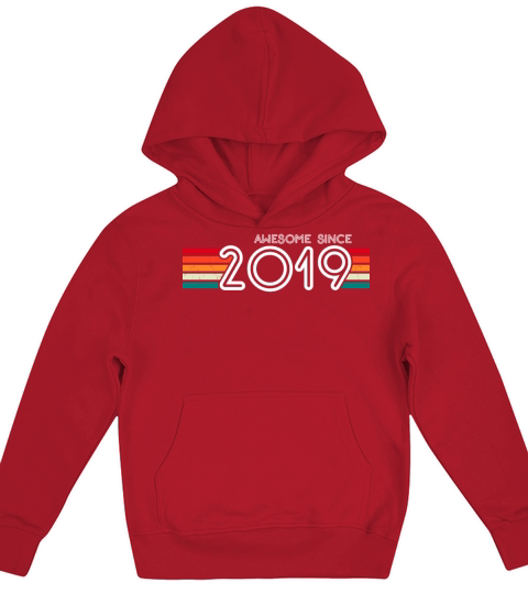 Awesome Since 2019 4th Birthday Gifts 4 Years Old Kids Hoodie