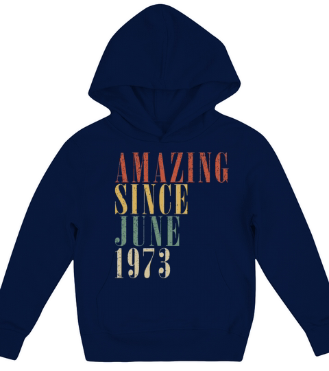 June 1973 Vintage Birthday Gift Kids Hoodie