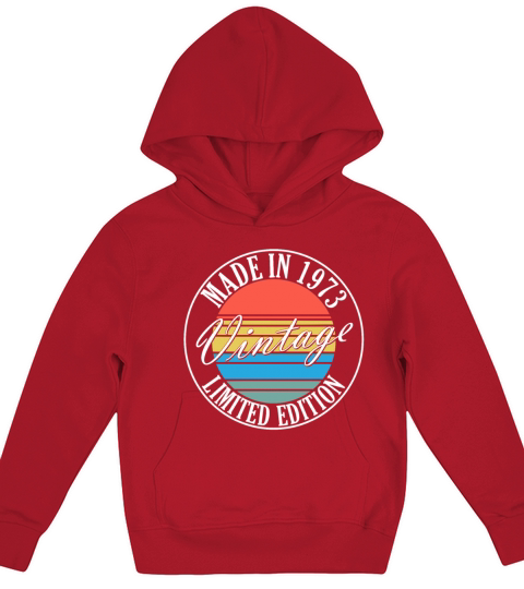 Limited Edition 1973 Birthday Vintage 1973 Kids Hoodie