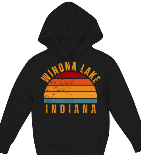 Winona Lake Indiana Vintage Retro Kids Hoodie
