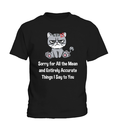 Sorry for the Mean and Accurate Things I Say Funny Kids T-Shirt