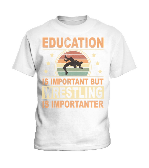 Wrestler Vintage School Important Wrestling More Kids T-Shirt