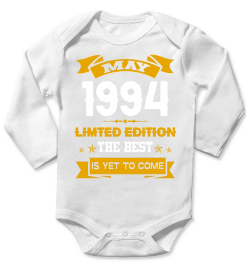 May 1994 Birthday Surprise Long Sleeve Baby One-Piece