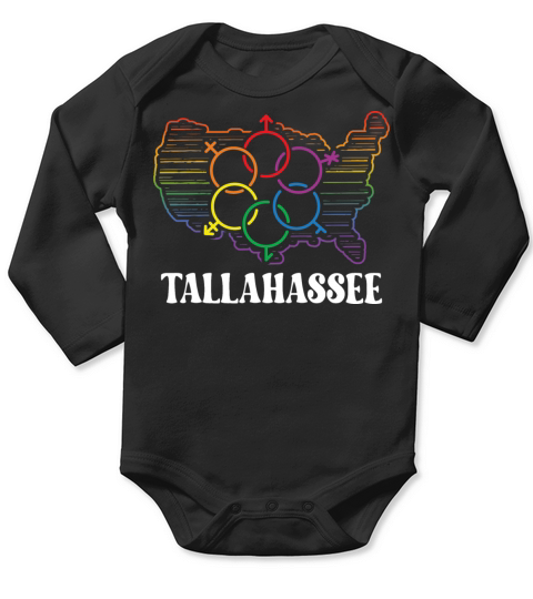 Tallahassee Pride Month Pride Flag LGBT Community Long Sleeve Baby One-Piece