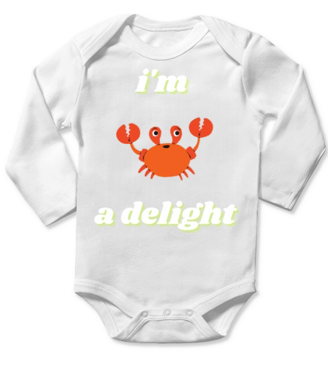 Vintage im a Delight Funny Gift ideas Long Sleeve Baby One-Piece