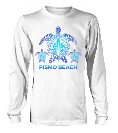 Vintage Pismo Beach California CA Turtle Souvenirs Long sleeved Unisex