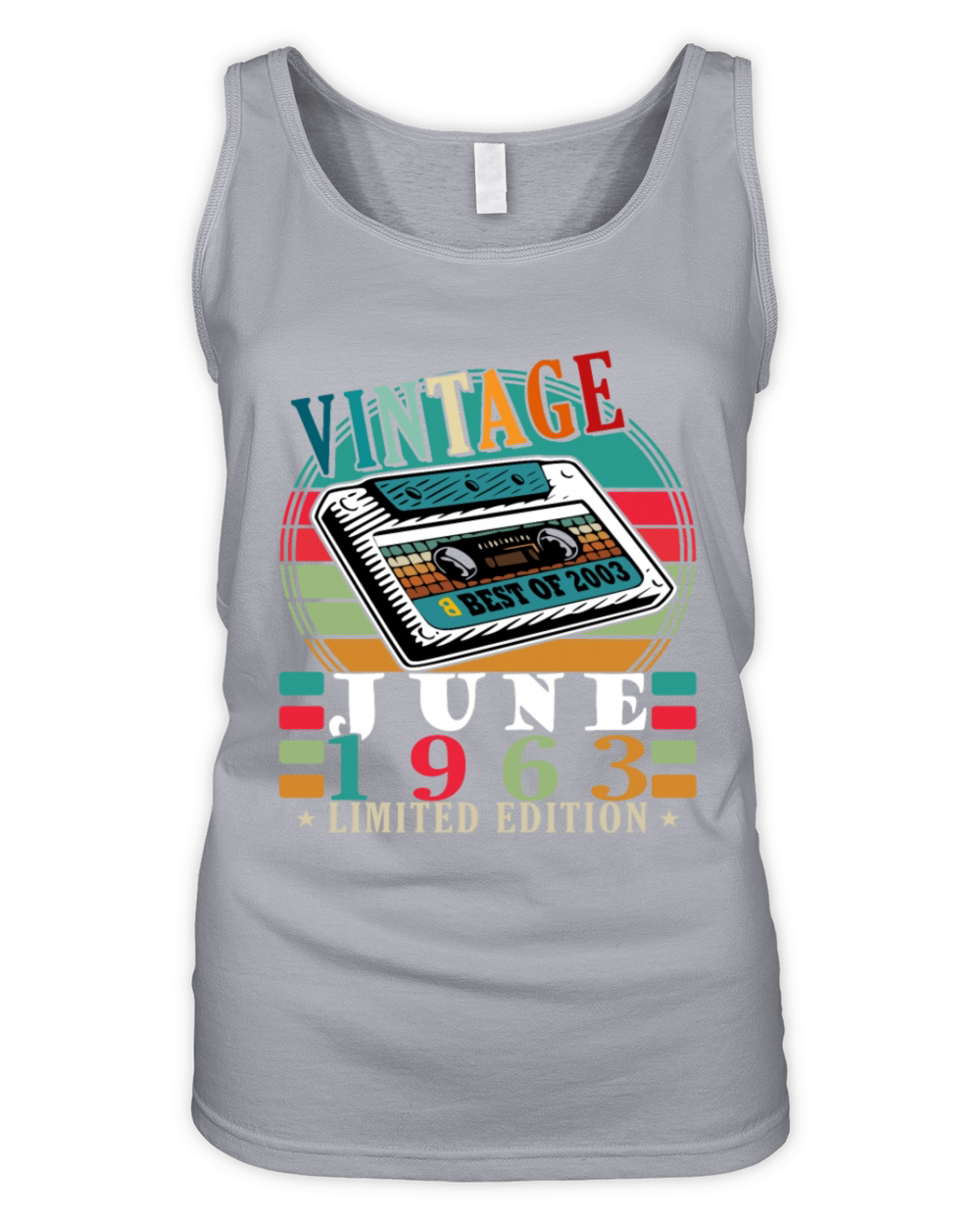 60th Birthday Vintage June 1963 Made in 1963 Organic Women's Tank Top