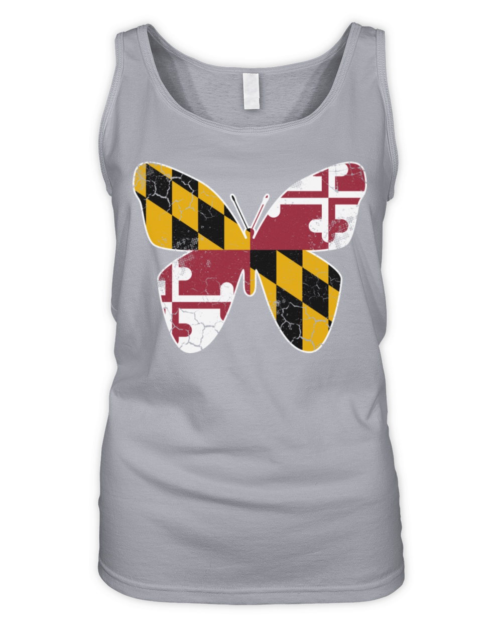 Maryland Flag Butterfly Butterflies Art Vintage Organic Women's Tank Top