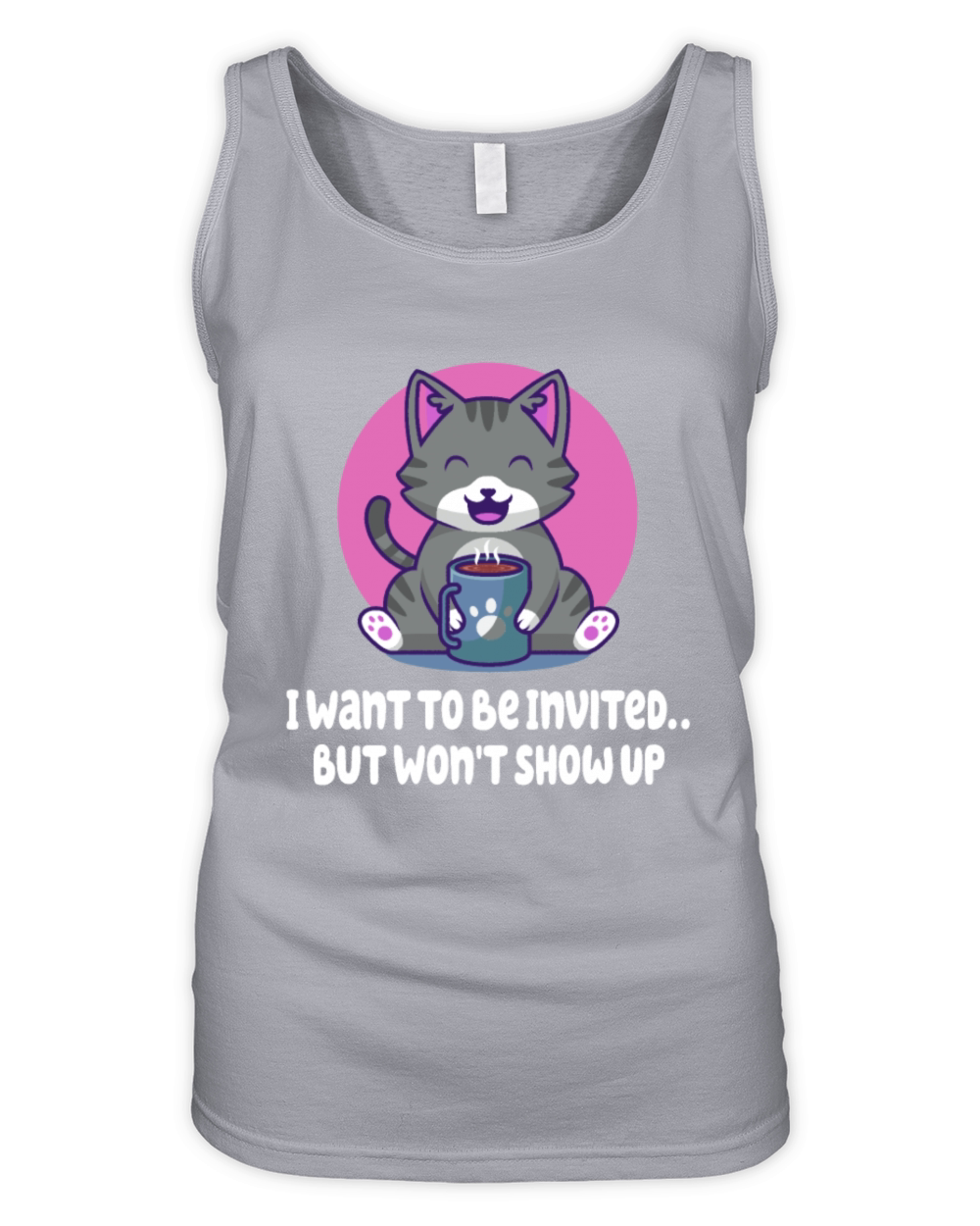 Wants to Be Invited Wont Show Up Introvert Friends Organic Women's Tank Top