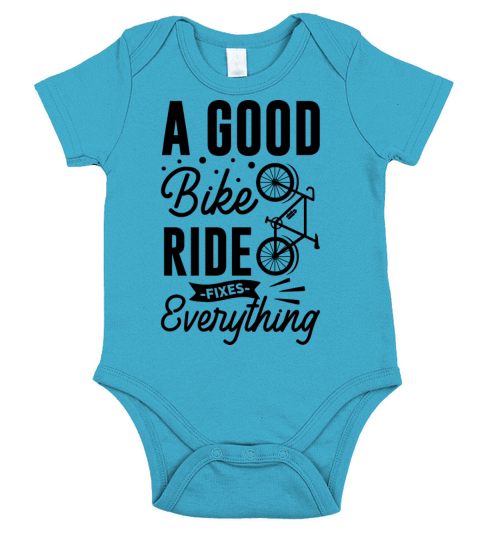 A Good Bike Ride Fixes Everything Live Life On Whe Short Sleeve Baby One-Piece