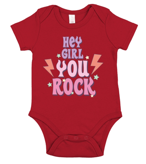 Hey Girl You Rock Short Sleeve Baby One-Piece