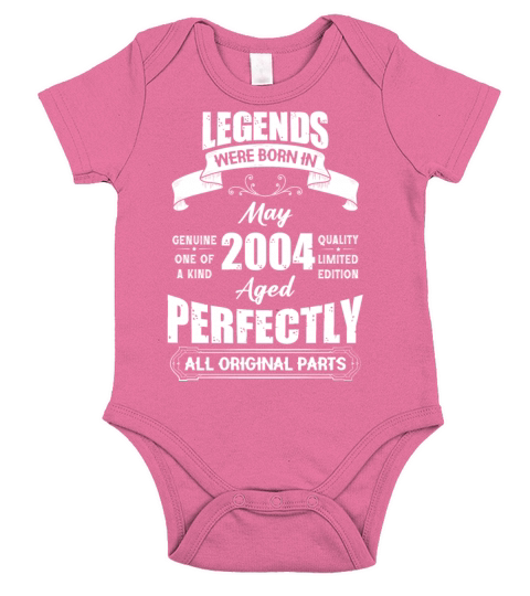Legends Were Born In May 2004 Birthday Short Sleeve Baby One-Piece