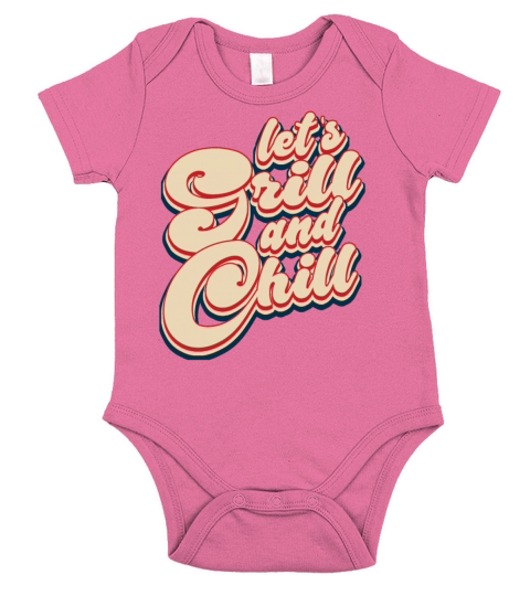 Vintage Classic Lets Grill and Chill Short Sleeve Baby One-Piece