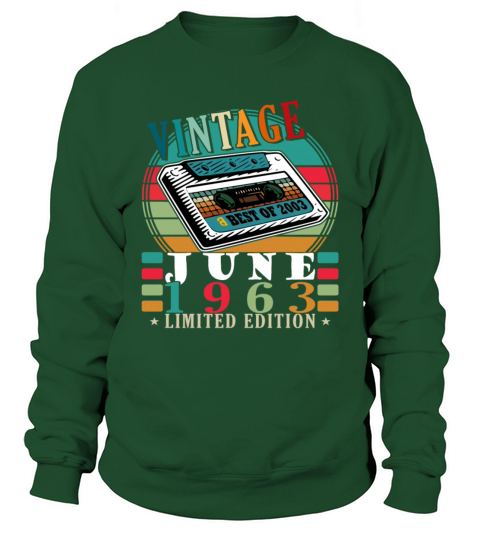 60th Birthday Vintage June 1963 Made in 1963 Sweatshirt Unisex