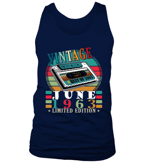60th Birthday Vintage June 1963 Made in 1963 Tank Top Unisex