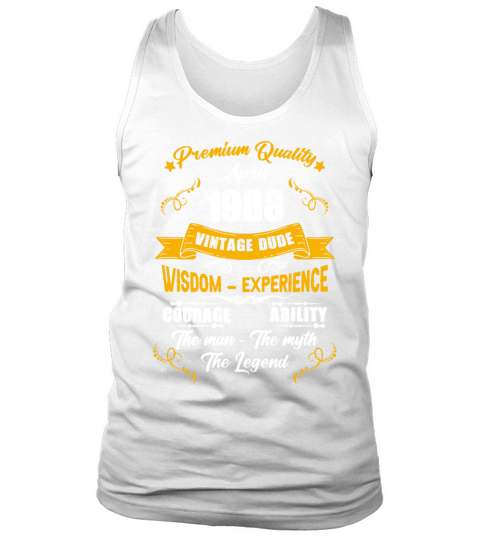 April 1988 Vintage Birthday Present Tank Top Unisex