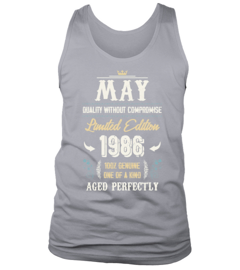 May 1986 Vintage Birthday Present Tank Top Unisex