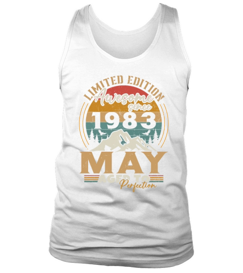 Vintage Born In May 1983 Birthday Gift Tank Top Unisex