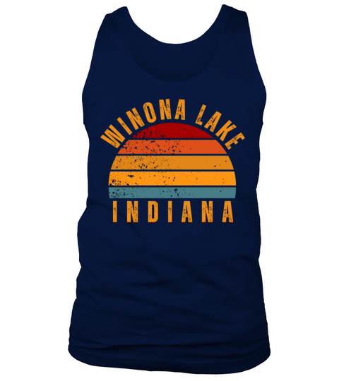 Winona Lake Indiana Vintage Retro Tank Top Unisex