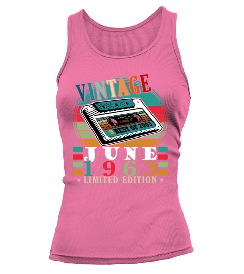 60th Birthday Vintage June 1963 Made in 1963 Tank top Woman