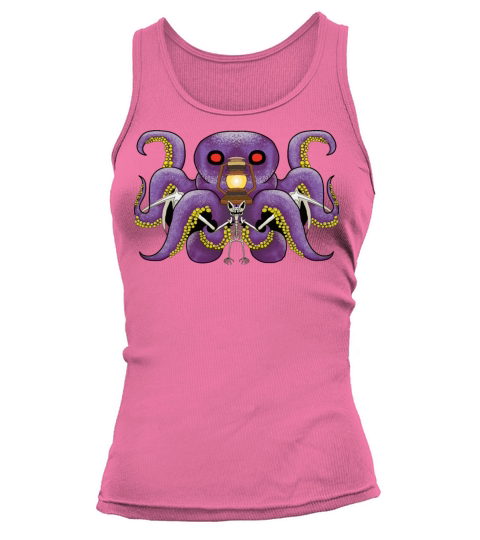 Scary sea monster and spooky bat Tank top Woman