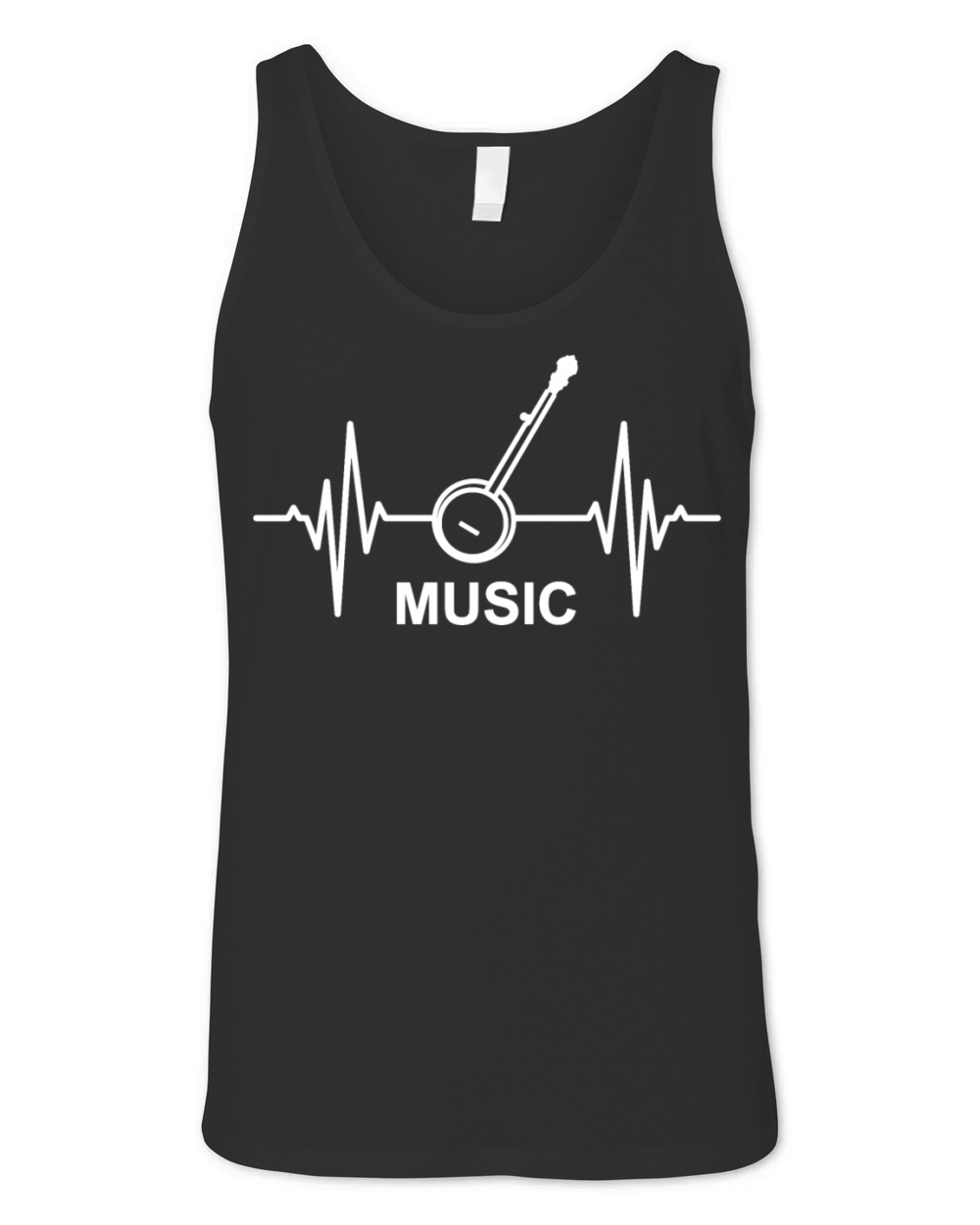 Banjo Music Pulse Line Unisex Jersey Tank