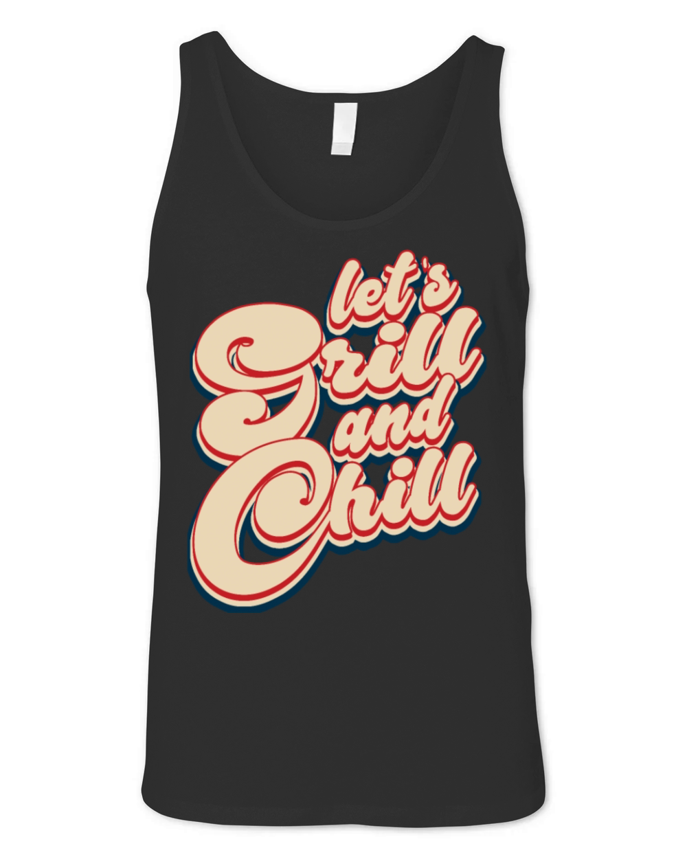 Vintage Classic Lets Grill and Chill Unisex Jersey Tank