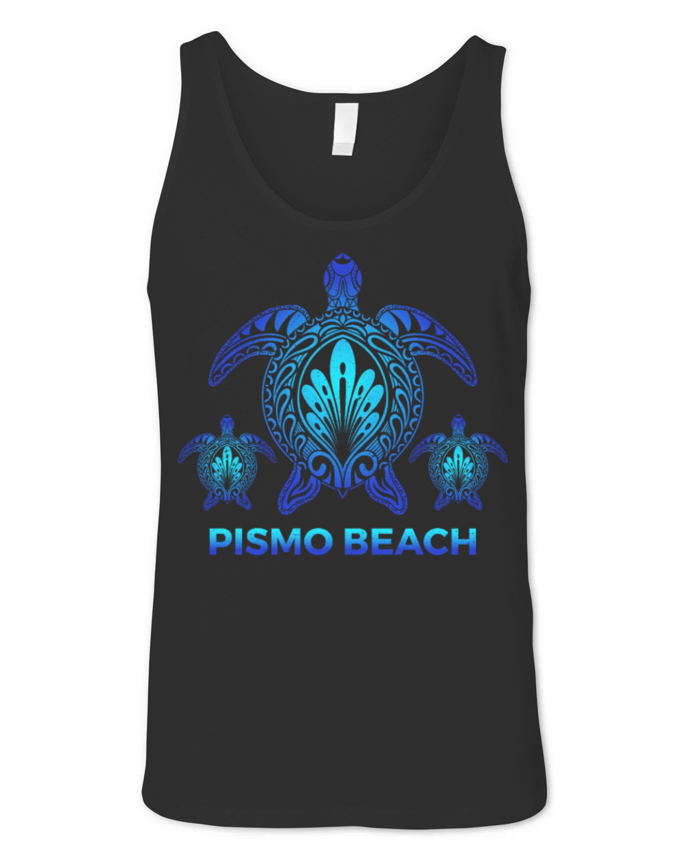 Vintage Pismo Beach California CA Turtle Souvenirs Unisex Jersey Tank