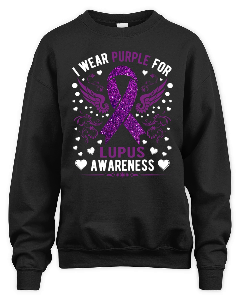 I Wear Purple For Lupus Awareness Month Men Women Unisex Premium Crewneck Sweatshirt