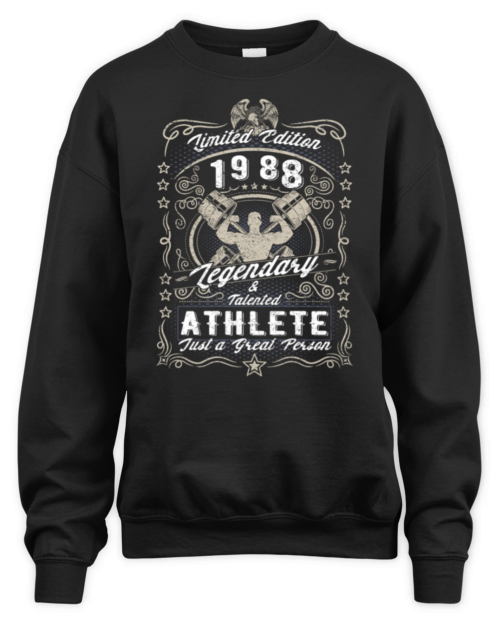 Vintage 1988 Fitness Birthday Gift Sport Hobby Unisex Premium Crewneck Sweatshirt