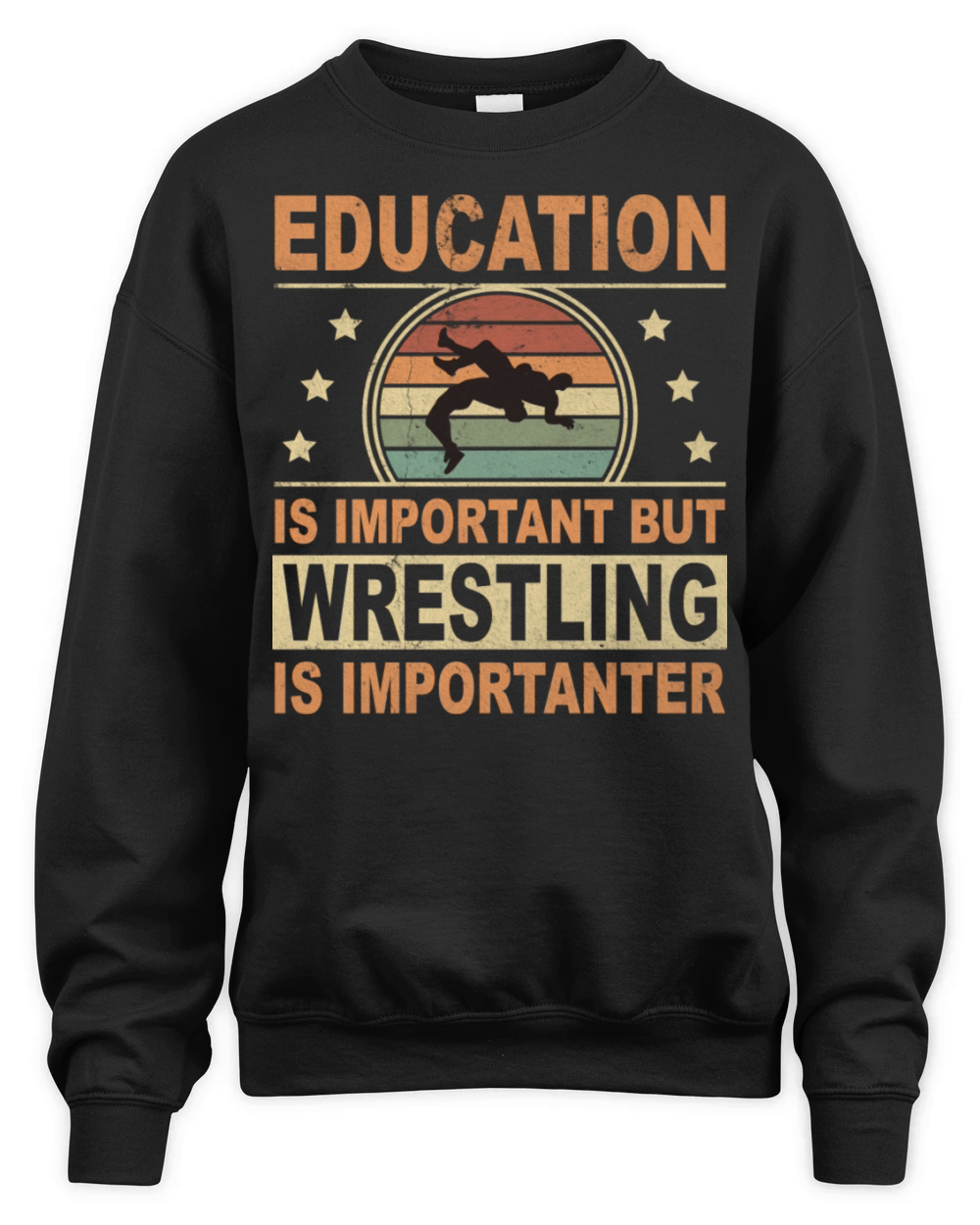 Wrestler Vintage School Important Wrestling More Unisex Premium Crewneck Sweatshirt