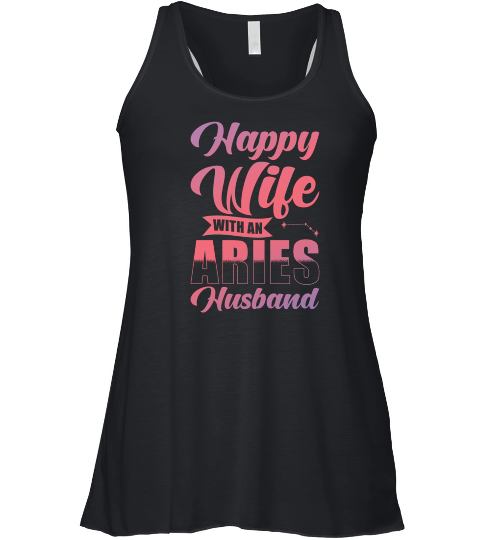 Aries Zodiac Happy Wife with a Aries Husband Women's Flowy Tank Top
