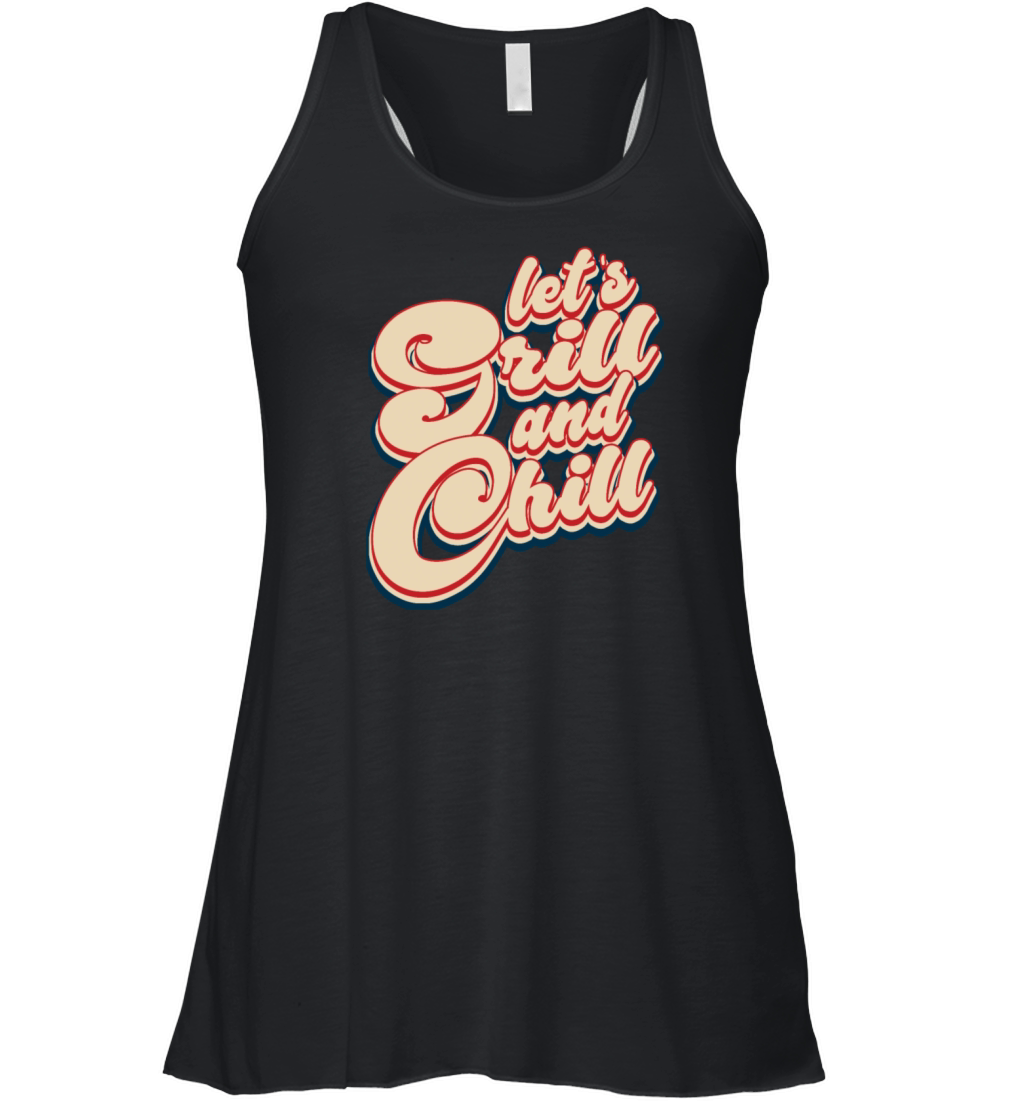 Vintage Classic Lets Grill and Chill Women's Flowy Tank Top
