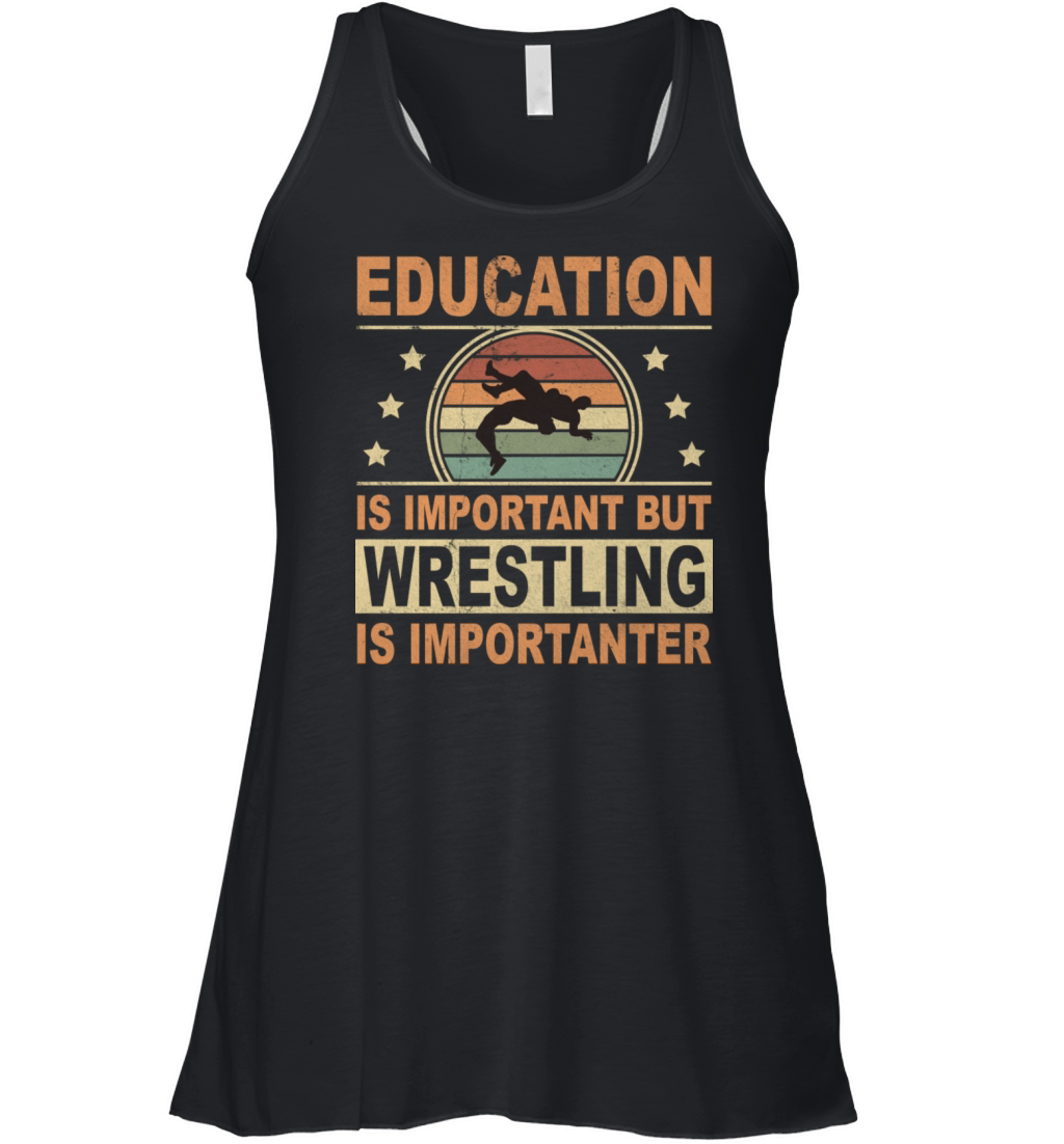 Wrestler Vintage School Important Wrestling More Women's Flowy Tank Top