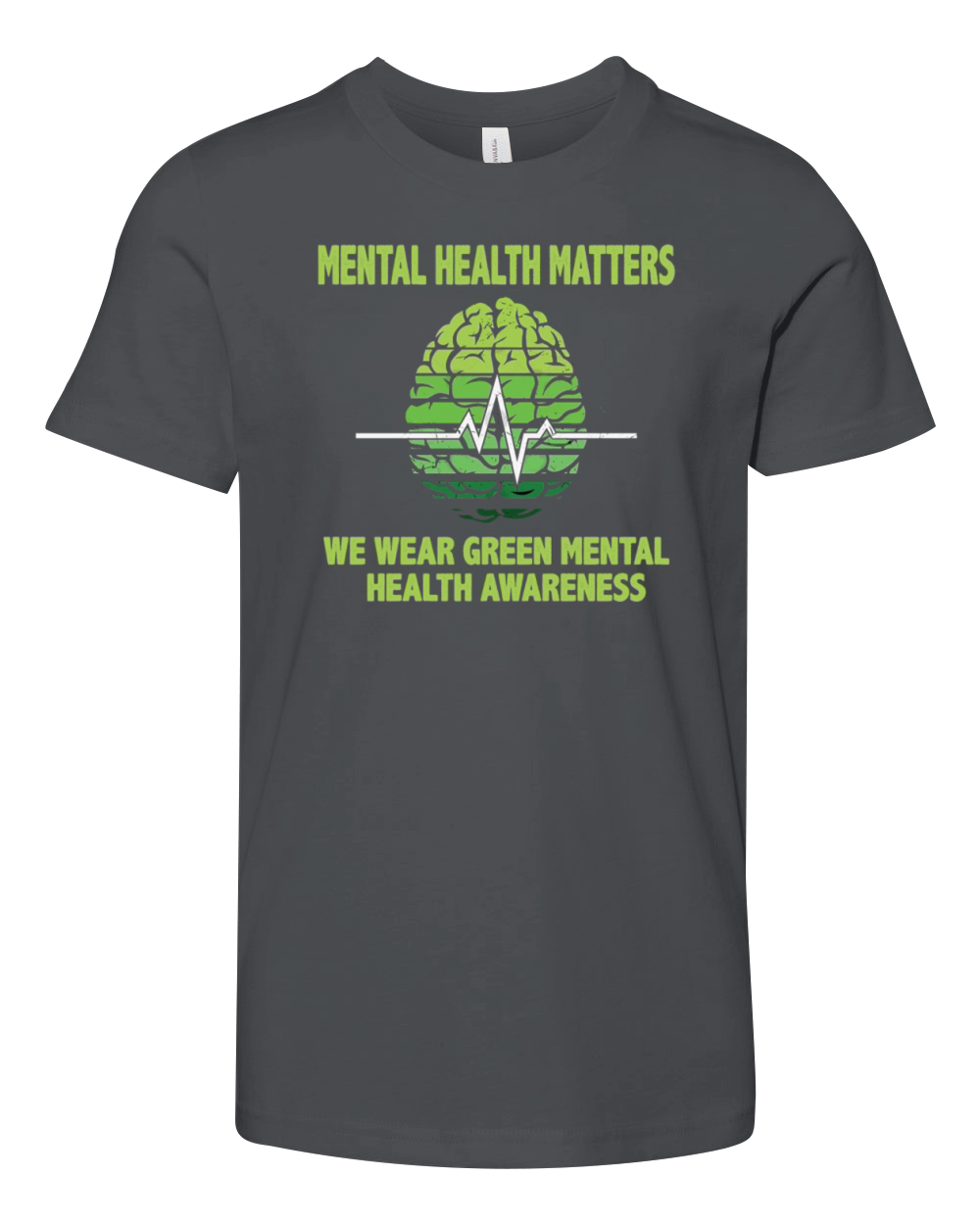 MENTAL HEALTH MATTERS WE WEAR GREEN MENTAL Youth Unisex Jersey Tee