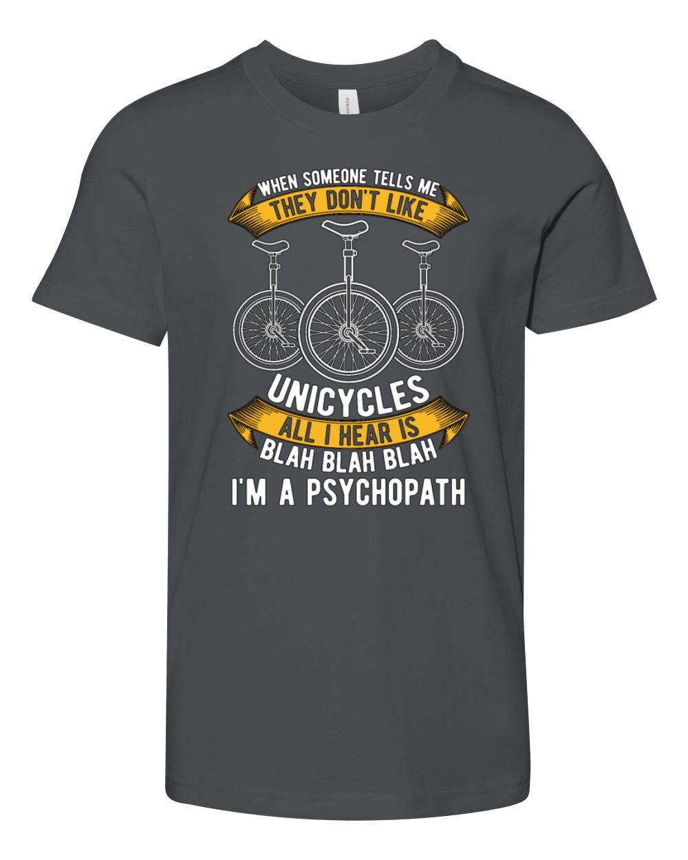 Unicycle When Someone Tells Me Cycling Unicyclist Youth Unisex Jersey Tee