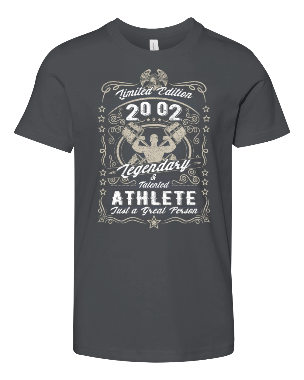 Vintage 2002 Fitness Birthday Gift Sport Hobby Youth Unisex Jersey Tee