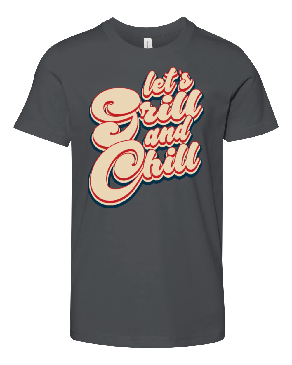 Vintage Classic Lets Grill and Chill Youth Unisex Jersey Tee