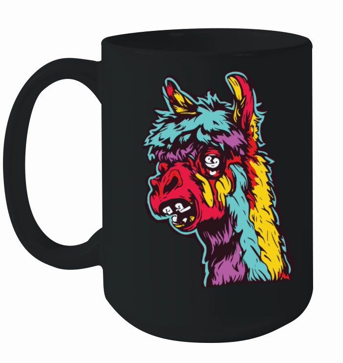 Horror Scary Zombie Alpaca Ceramic Mug