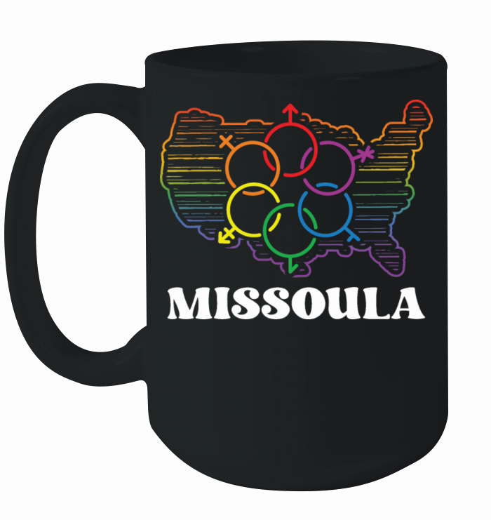 Missoula Pride Flag Pride Month LGBTQ Flag LGBT Co Ceramic Mug